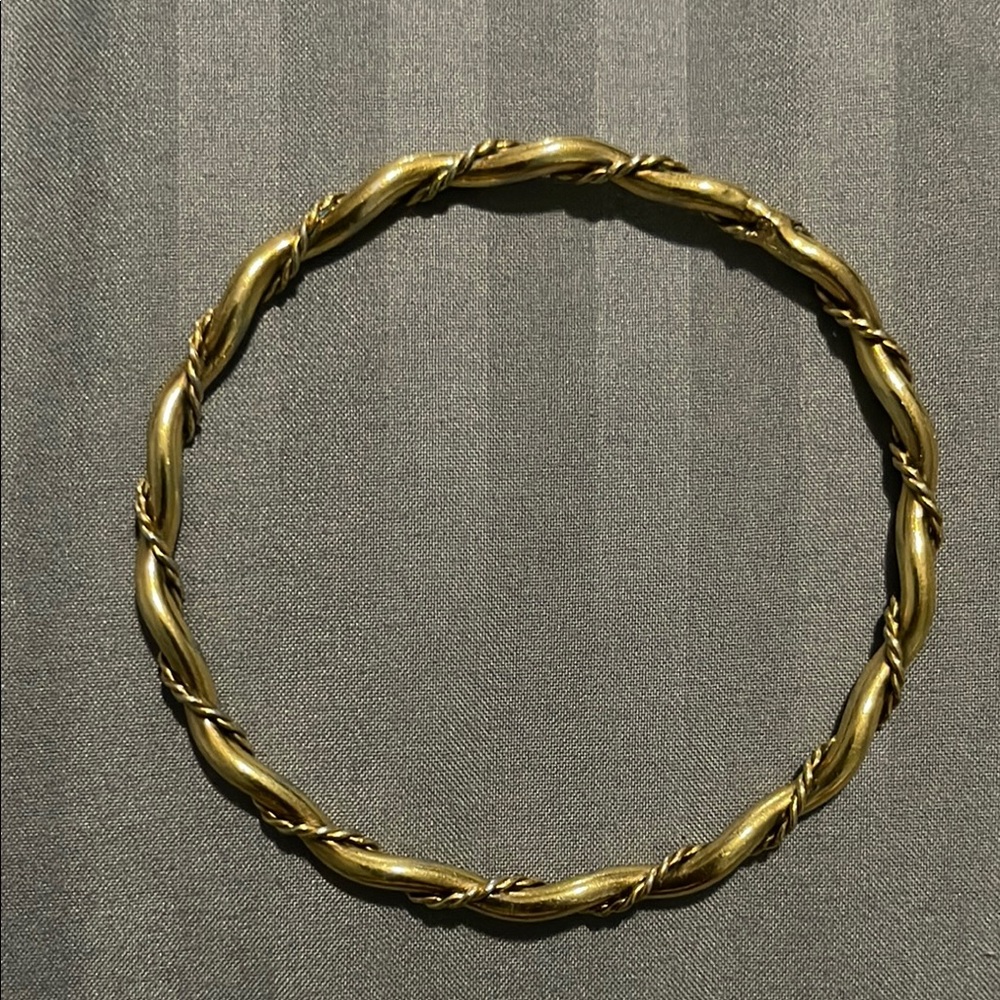 Elegant Gold-Tone Twisted Bracelet